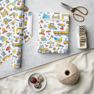 Papier d'emballage de construction, cadeau d'anniv