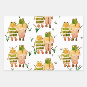 Papier d'emballage de grenouille et de crapaud 