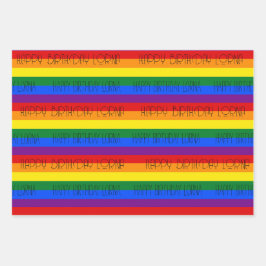Papier d'emballage de la fierté arc-en-ciel PERSON