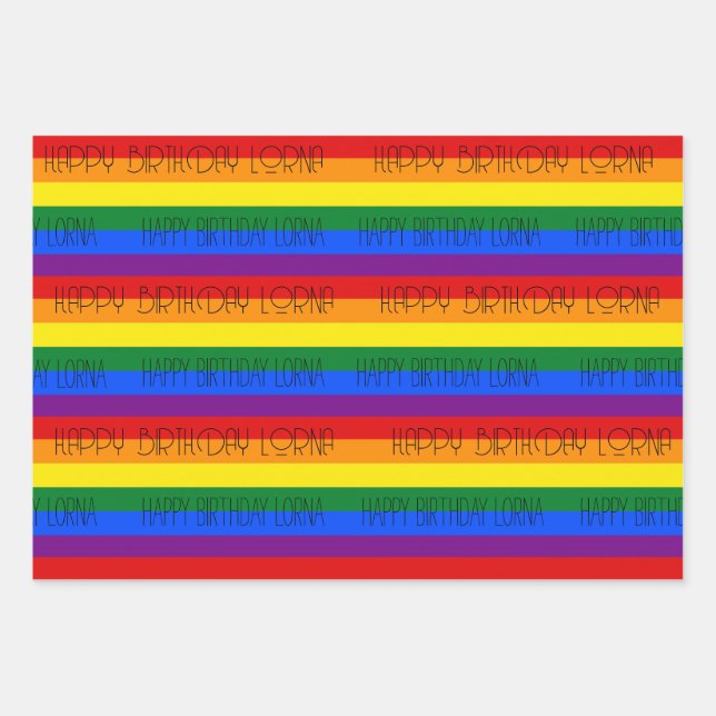 Papier d'emballage de la fierté arc-en-ciel PERSON (Devant)