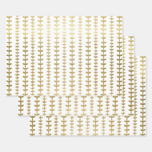 Papier d'emballage de mariage à motif de feuille b