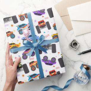 Papier d'emballage de Monster Truck, Cadeau de cam