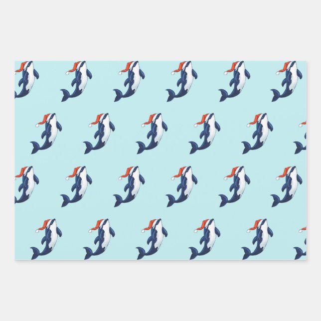 Papier d'emballage de Noël Orca (Devant)