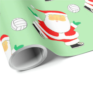 Papier d'emballage de Noël pour cadeau de volley-b