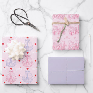 Papier d'emballage de Paris, emballage cadeau de l