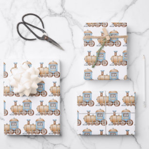 Papier d'emballage de train, emballage cadeau de l