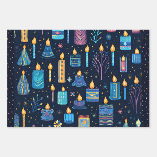 Papier d'emballage de vacances Hannukah