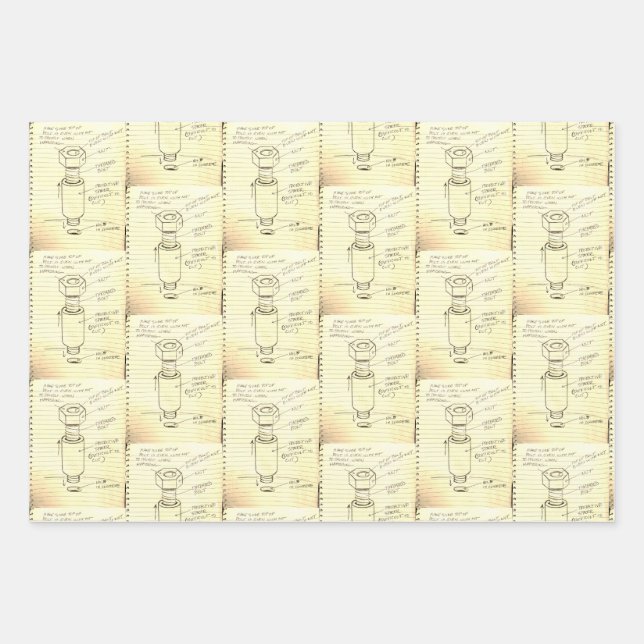 Papier d'emballage d'impression à boulon industrie (Devant 2)