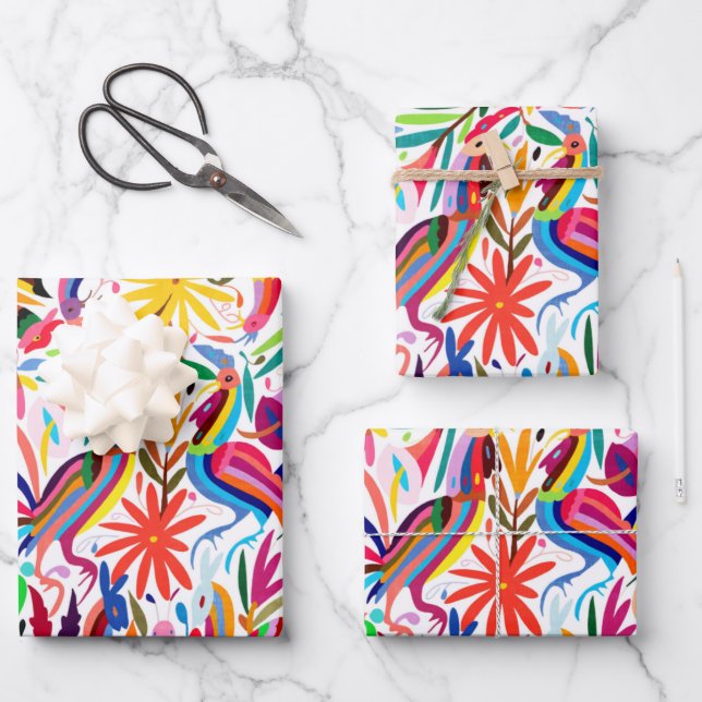 Papier d'emballage d'impression couleur Otomi (Recto)