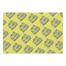 Papier d'emballage d'impression de grenouille