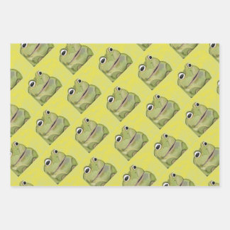 Papier d'emballage d'impression de grenouille