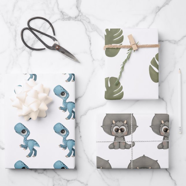 Papier d'emballage Dino (Recto)