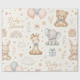 Papier d'emballage élégant pour Baby Shower Cadeau