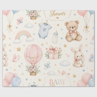 Papier d'emballage élégant pour Baby Shower Cadeau