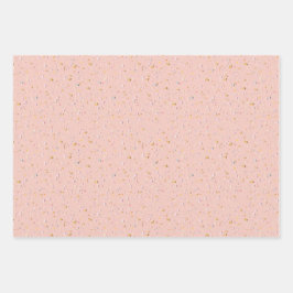 Papier d'emballage en pastel Confetti rose