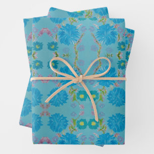 Papier d'emballage floral Bluebells en fleurs