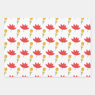 Papier d'emballage floral ensoleillé