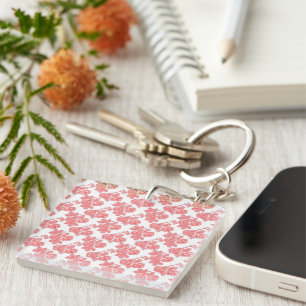 Papier d'emballage floral rouge et rose vif