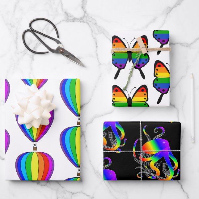 Papier d'emballage gay pride (Recto)