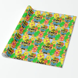 Papier d'emballage hawaïen d'enveloppe de cadeau