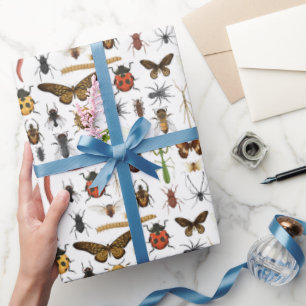 Papier d'emballage Insectes, Papier Cadeau Insecte