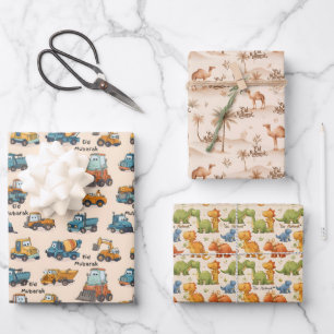 Papier d'emballage Kids Eid Mubarak   Ensemble pou