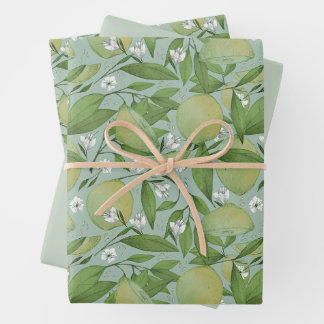 Papier d'emballage motif à citron doux