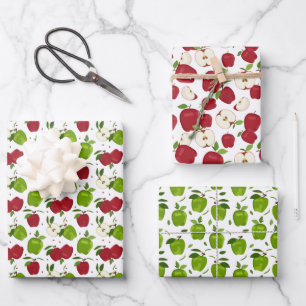 papier d'emballage motif carrelé de fruits mignone