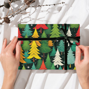 Papier d'emballage motif de Noël moderne