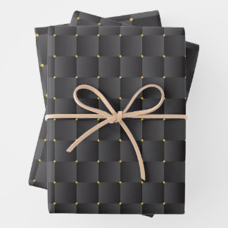 Papier d'emballage motif noir transparent de luxe