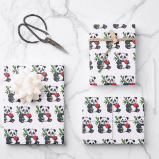 Papier d'emballage motif Panda Mignon pour Cadeaux