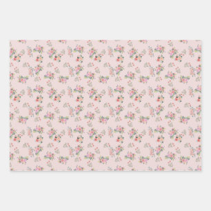 Papier d'emballage motif rose esthétique