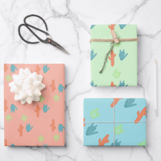 Papier d'emballage Pastel Cactus