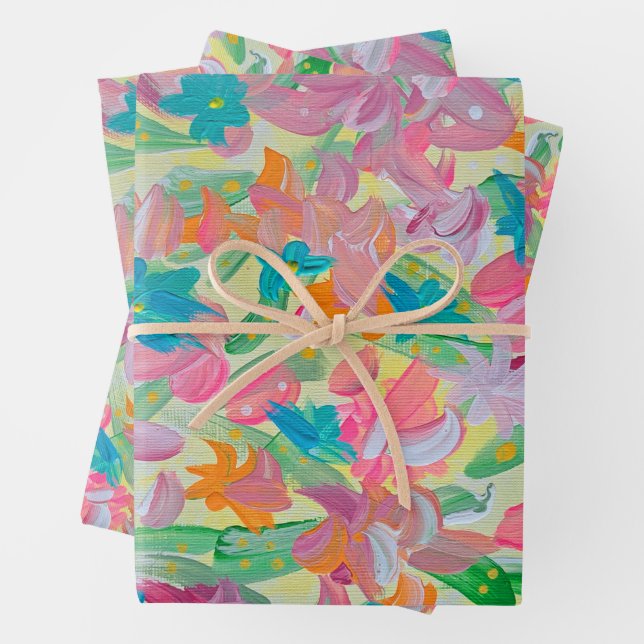 Papier d'emballage pastel ensoleillé (En situation)