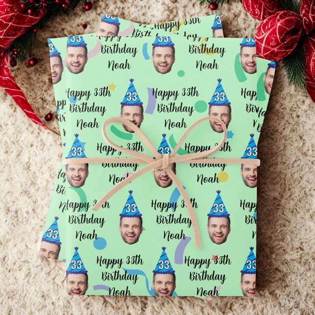 Papier d'emballage personnalisé pour anniversaire (Créateur téléchargé)