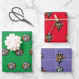 Papier d'emballage personnalisé pour Noël en verre
