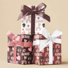 Papier d'emballage photo arc-en-ciel Boho Love