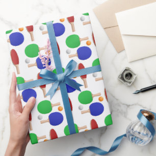 Papier d'emballage Ping Pong, emballage cadeau Ten