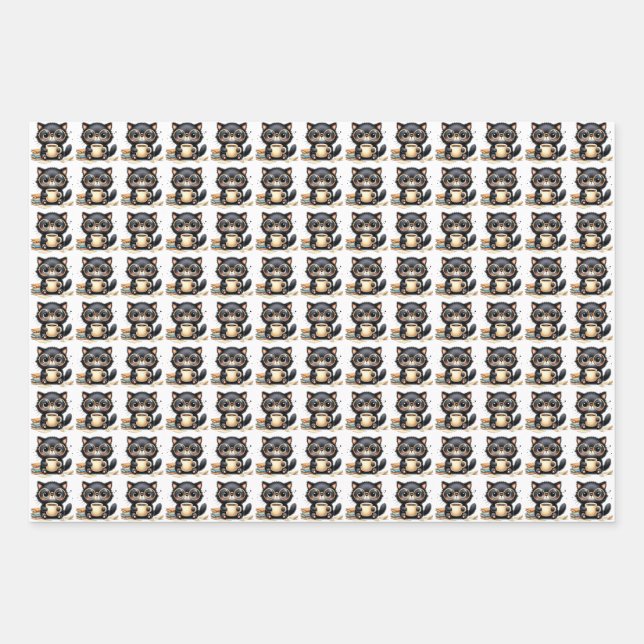 Papier d'emballage pour chat et café (Devant 3)
