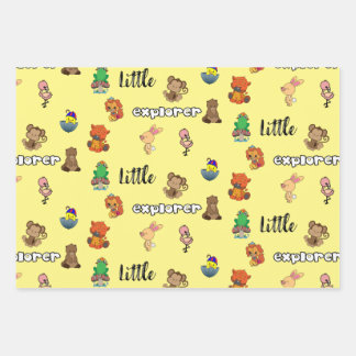 Papier d'emballage pour drap plat Little Explorer