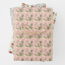 papier d'emballage pour lapin mignon