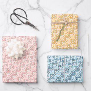 Papier d'emballage pour Noël avec motif ogee.