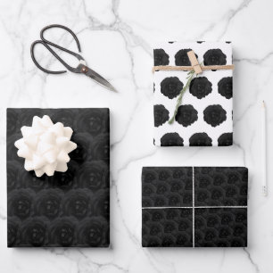 Papier d'emballage - Rose gothique noir