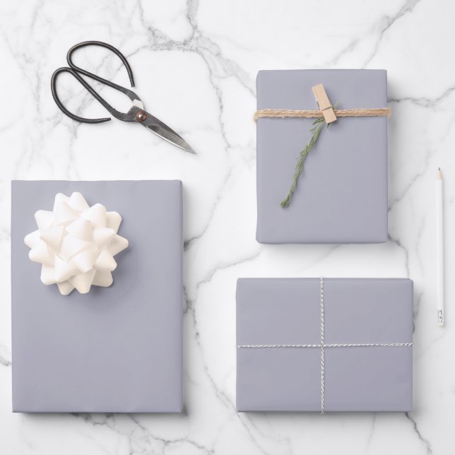 Papier d'emballage saturé profond gris de Noël (Recto)