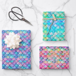 Papier d'emballage Sirène, Emballage cadeau sous l