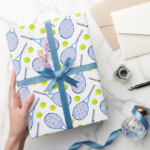 Papier d'emballage Tennis, Emballage Cadeau Raquet