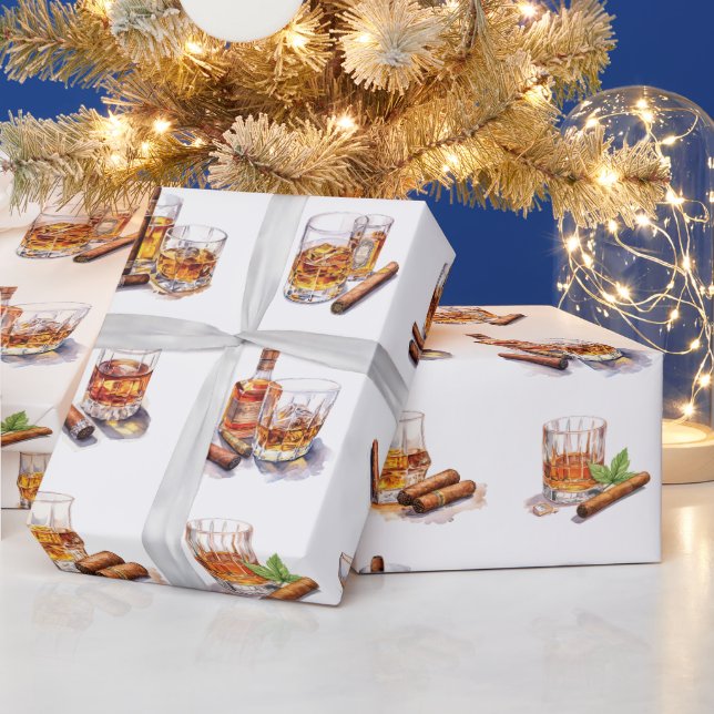 Papier d'emballage thème Bourbon Cadeau de garçon  (Vacances)