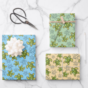 Papier d'emballage Tortue marine, Papier cadeau Vi