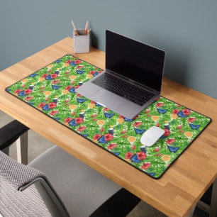 Papier d'emballage Toucan et fleurs tropicales