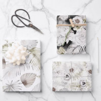 papier d'emballage tropical romantique